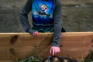 Kid at the Pittsburgh Pet Expo trade show