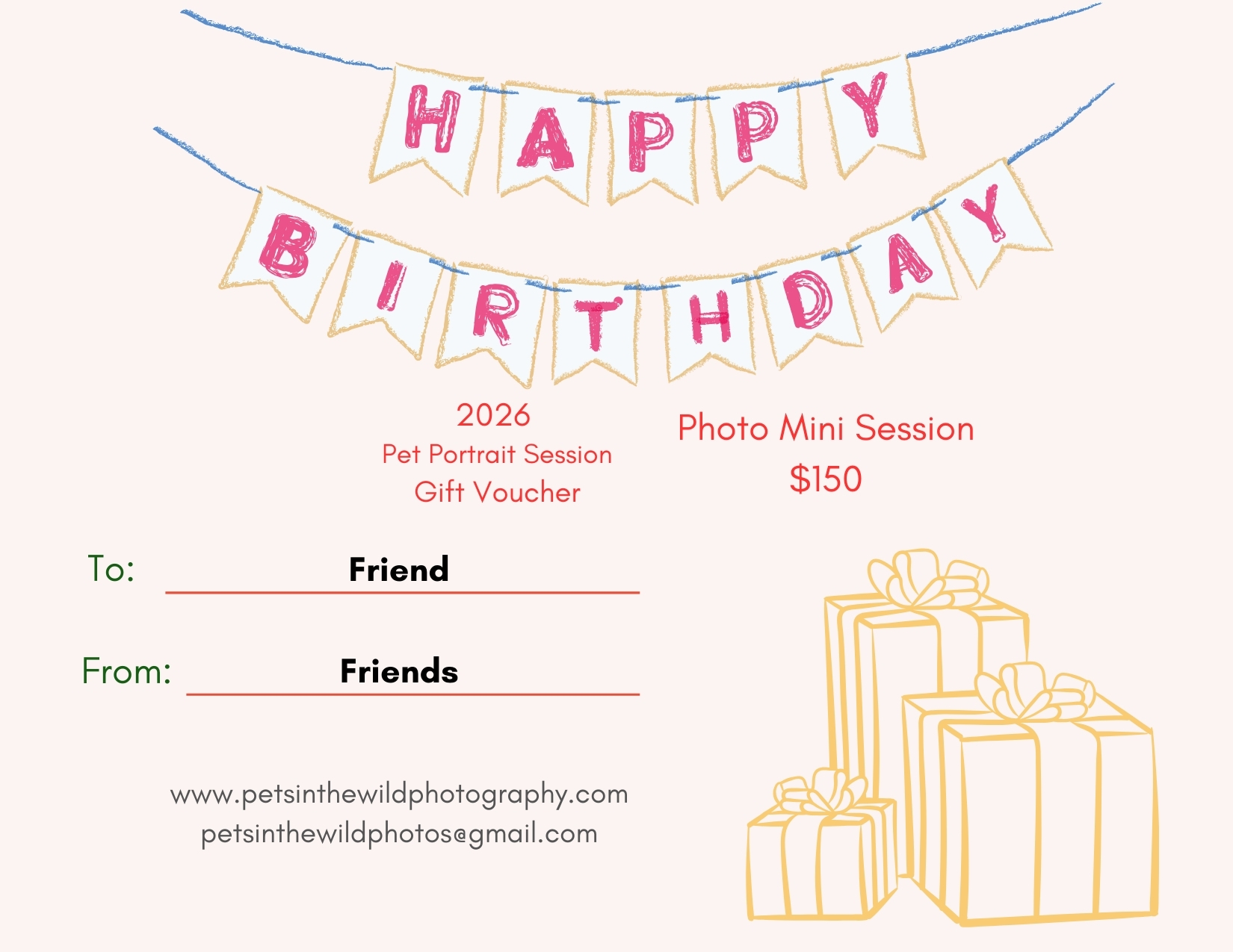 Pets in the Wild Photography - Pittsburgh Pet Photographer - Pet Portrait Gift Certificate - Birthday $150